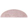 vidaXL Tappetini per scale 30 pz 56x17x3 cm rosa chiaro semicircolari