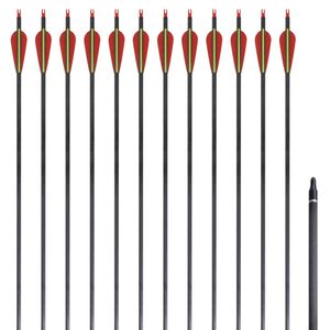 vidaXL Frecce Standard 12 pz per Arco Ricurvo 30" 0,76 cm in Carbonio