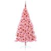 vidaXL Albero di Natale artificiale con luci integrate Rosa 180 cm PVC