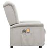 vidaXL Poltrona Massaggio Elettrica Grigio Chiaro Tessuto Microfibra