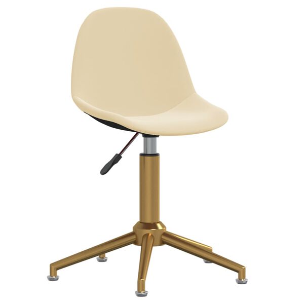 vidaXL Sedie da Pranzo Girevoli 4 pz Crema in Velluto