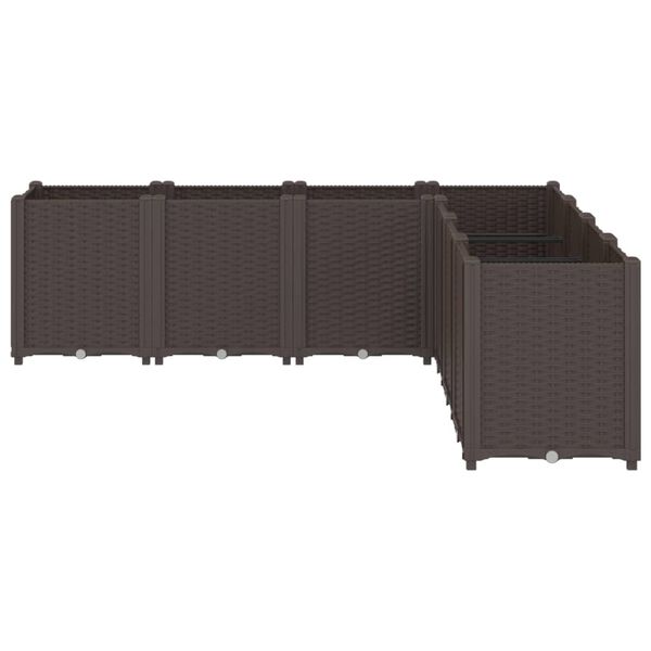 vidaXL Fioriera da Giardino Marrone 160x160x53 cm in PP