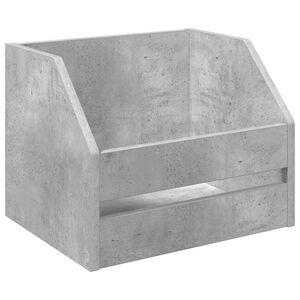 vidaXL Scatola per album in vinile Grigio Cemento 38 x 30 x 29 cm