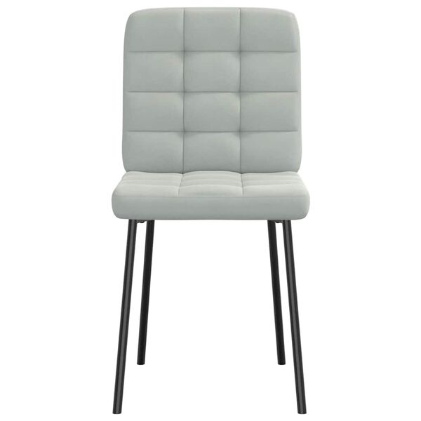 vidaXL Sedie da Pranzo 6 pz Grigio Chiaro in Velluto