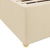vidaXL Struttura del letto con materasso Crema 120 x 200 cm Tessuto