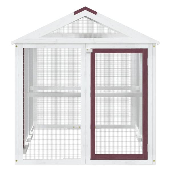 vidaXL Box per Animali Moka 141x94x104 cm in Legno Massello di Pino