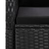 vidaXL Set da Pranzo da Giardino 7 pz Nero con Cuscini in Polyrattan