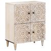 vidaXL Credenza Bianco 60 x 33,5 x 75 cm Legno di mango massello