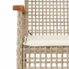 vidaXL Set da Pranzo da Giardino 5 pz con Cuscini Beige in Polyrattan