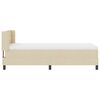 vidaXL Letto a molle con materasso Crema 190 x 90 cm Tessuto