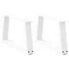 vidaXL Gambe per Tavolino da Caff&egrave; a Forma di V 2 pz Bianche 70x(30-31,3) cm Acciaio