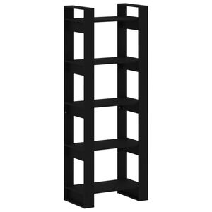 vidaXL Libreria/Divisorio Nero 60x35x160 cm Legno Massello