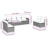vidaXL Set Divani da Giardino 8 pz con Cuscini Marrone in Polyrattan