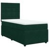 vidaXL Giroletto a Molle con Materasso Verde Scuro 90x190 cm Velluto