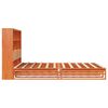 vidaXL Letto Libreria senza Materasso Marrone Cera 120x200 cm Legno
