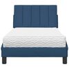 vidaXL Letto con Materasso Hanko Blu 90x190 cm in Tessuto