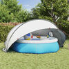 vidaXL Dome Piscina Grigio e arancione 472 x 460 x 229 cm