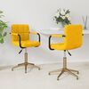 vidaXL Sedie da Pranzo Girevoli 2 pz Giallo Senape in Velluto