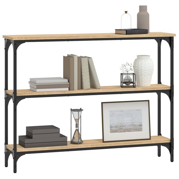 vidaXL Tavolino Consolle Rovere Sonoma 100x22,5x75cm Legno Multistrato