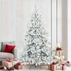 vidaXL Albero di Natale Artificiale con Rami Pieghevoli Bianco 240 cm