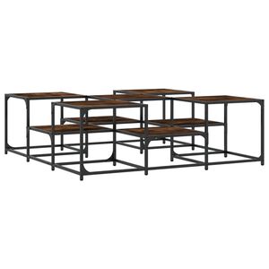 vidaXL Tavolino Salotto Rovere Fumo 121x121x40 cm Legno Multistrato