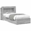vidaXL Telaio del letto con storage Sonoma grigio 100 x 200 cm