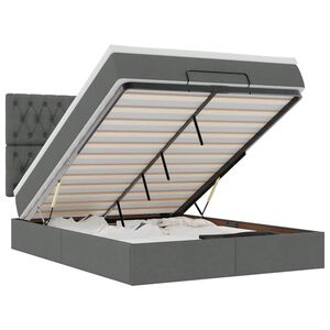 vidaXL Struttura Letto Pouf con Materasso 140x200 cm in Tessuto