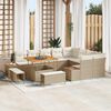 vidaXL Set Divano da Giardino 12 pcs Beige polyrattan