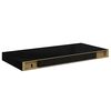 vidaXL Scaffale a Parete Nero Lucido 50x23x3,8 cm in MDF