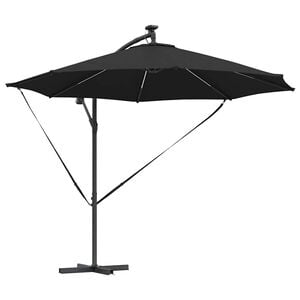vidaXL Ombrellone 294 x 294 x 248 cm Poliestere e Alluminio Nero