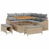 vidaXL Set Divano da Giardino con cuscino 8 pcs Beige e Grigio Chiaro