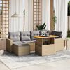 vidaXL Set Divani da Giardino 11 pz con Cuscini in Polyrattan Grigio
