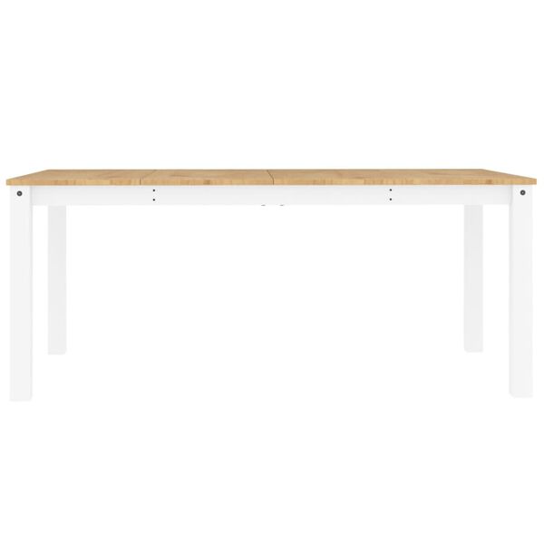 vidaXL Tavolo da Pranzo Panama Bianco 180x90x75 cm Legno Massello Pino