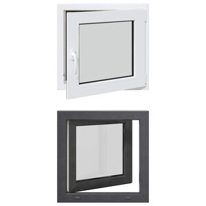 vidaXL Finestra seminterrato a ribalta e scorrimento RISOR 50 x 50 cm