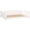 vidaXL Cuccia per Cani Bianca 95,5x65,5x28cm in Legno Massello di Pino