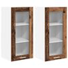 vidaXL Armadio pensile 2 pz Legno antico 40 x 31 x 80 cm