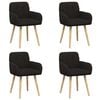 vidaXL Sedie da pranzo 4 pz Boucl&eacute; Nero 59 x 57 x 85 cm