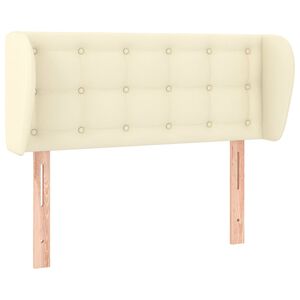 vidaXL Testiera ad Orecchio Crema 93x23x78/88 cm in Similpelle