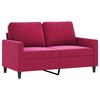 vidaXL Divano a 2 Posti Rosso Vino 120 cm in Velluto