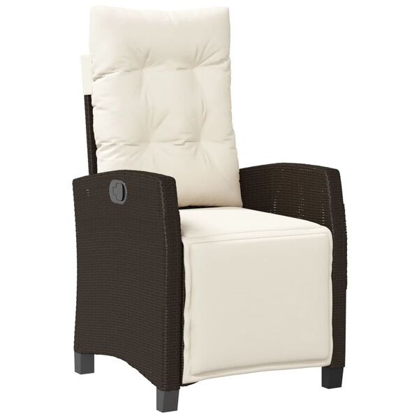 vidaXL Set da Pranzo da Giardino 5pz con Cuscini in Polyrattan Marrone