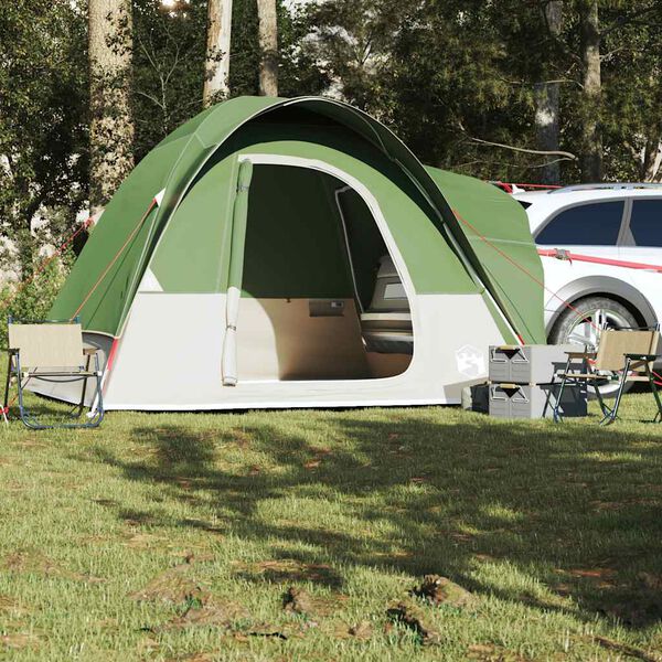 vidaXL Tenda da Campeggio per Auto per 4 Persone Verde Impermeabile