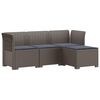 vidaXL Divano da giardino 4 posti con cuscini aspetto rattan PP