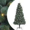 vidaXL Albero di Natale artificiale preilluminato con set di palline
