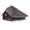 vidaXL Tenda Tipi 18 persona Marrone Grigio Poliestere e Acciaio