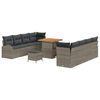 vidaXL Set Divano da Giardino con cuscino 11 pcs Grigio polyrattan