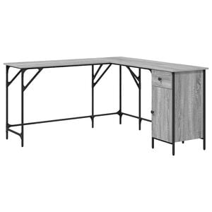 vidaXL Scrivania Grigio Sonoma 141x141x75 cm in Legno Multistrato