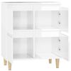 vidaXL Credenza Bianco Lucido 60x35x70 cm in Legno Multistrato