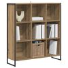 vidaXL Armadio per Libri Rovere Artigianale 99.5 x 30 x 108.5 cm