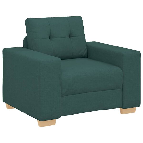 vidaXL Divano Sedia Verde Scuro 100x78x80 cm in Tessuto