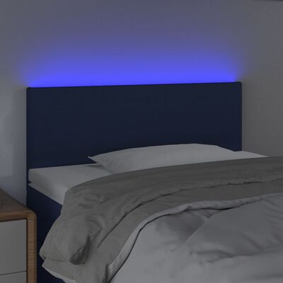vidaXL Testiera a LED Blu 90x5x78/88 cm in Tessuto